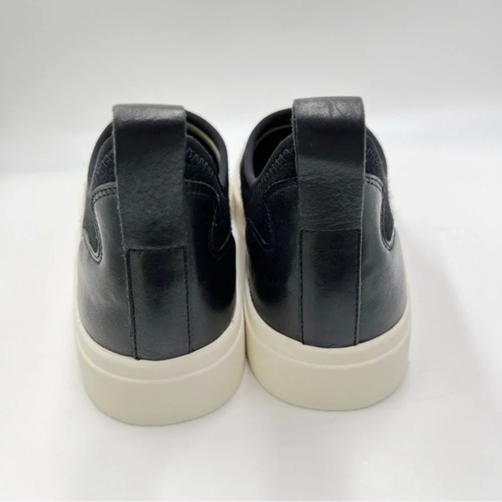 NEW Lucky Brand Womens Size 8.5 Black White Platform Slip On Sneakers Shoes